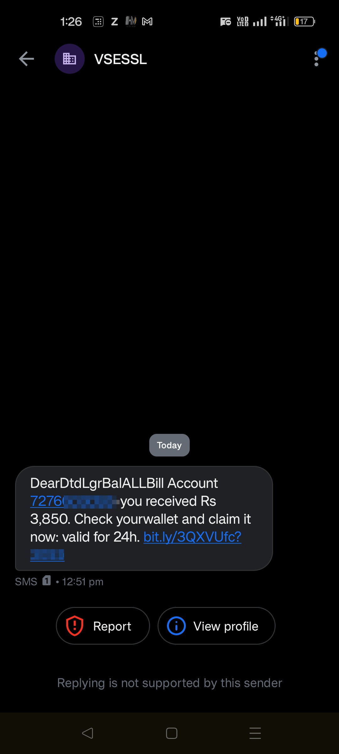 money received scam 