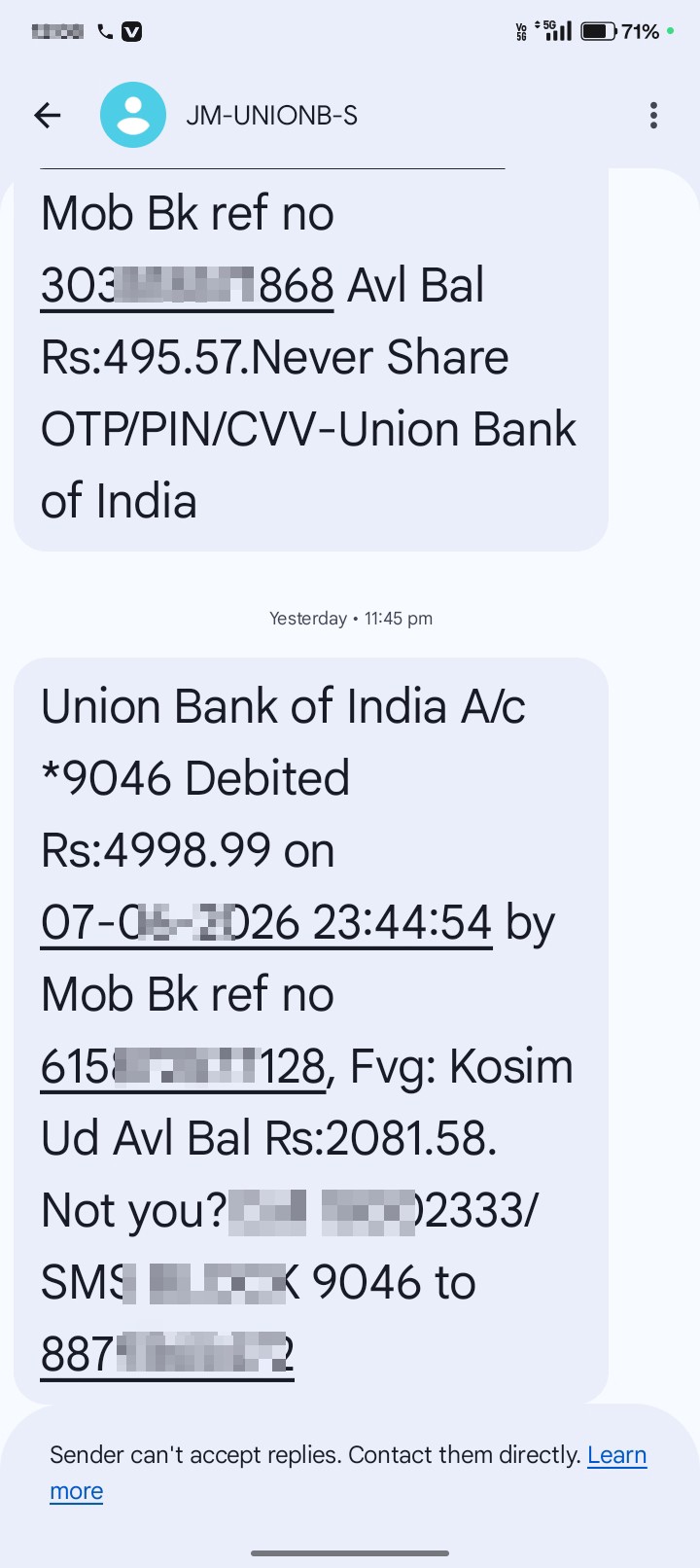 4998 was narrated by UP 