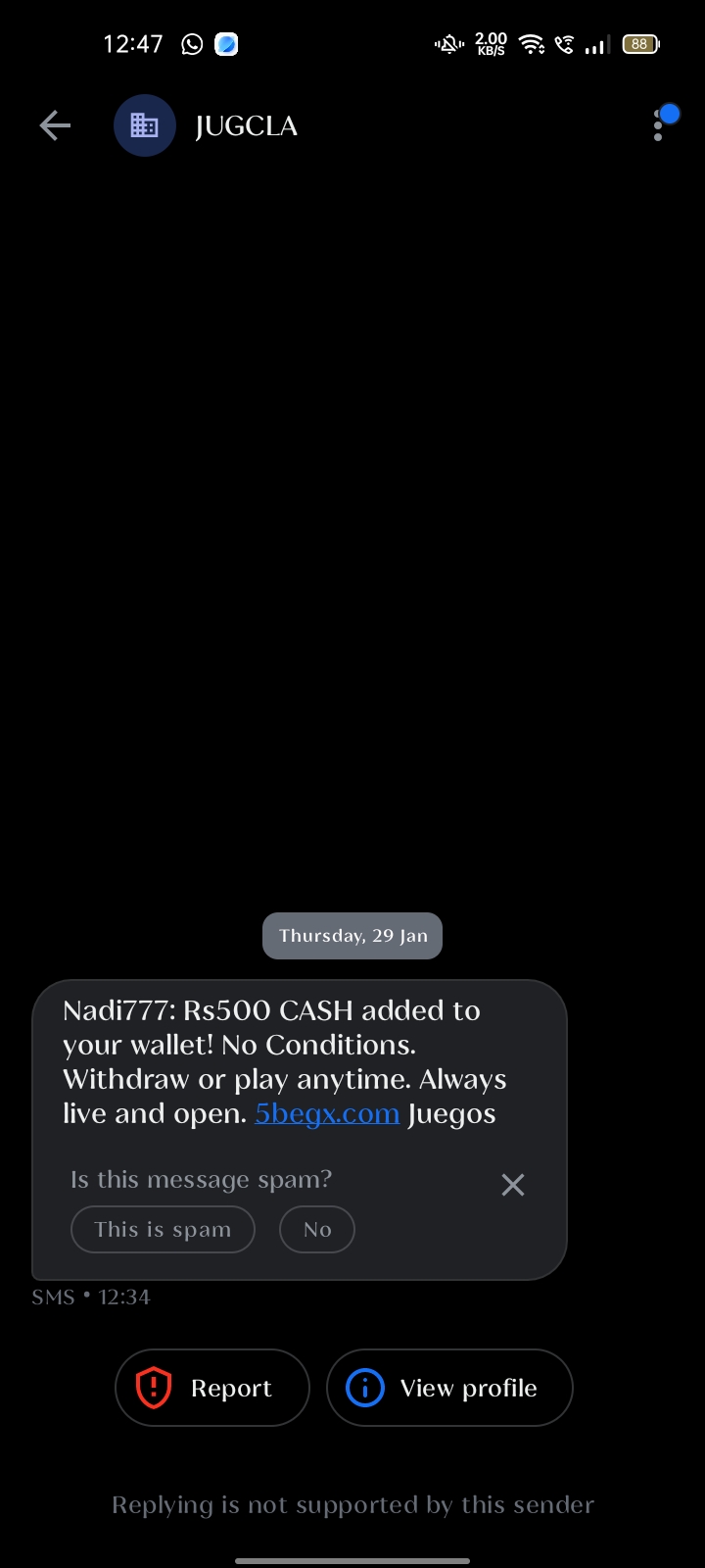 Scam ALERT!! watch out for fake "cash added" message!!!