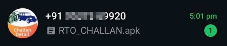 RTO_CHALLAN.apk File Scam and Loots your money beware