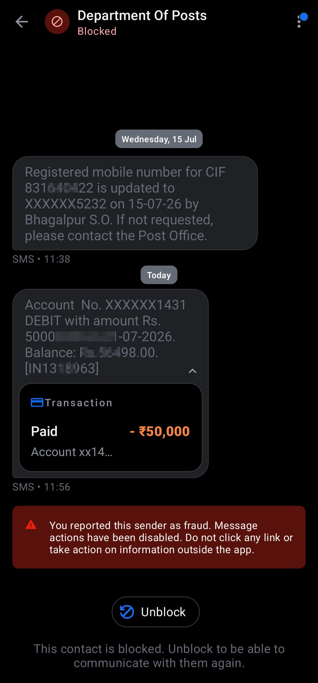 fake bank making account and debit unknown money 
