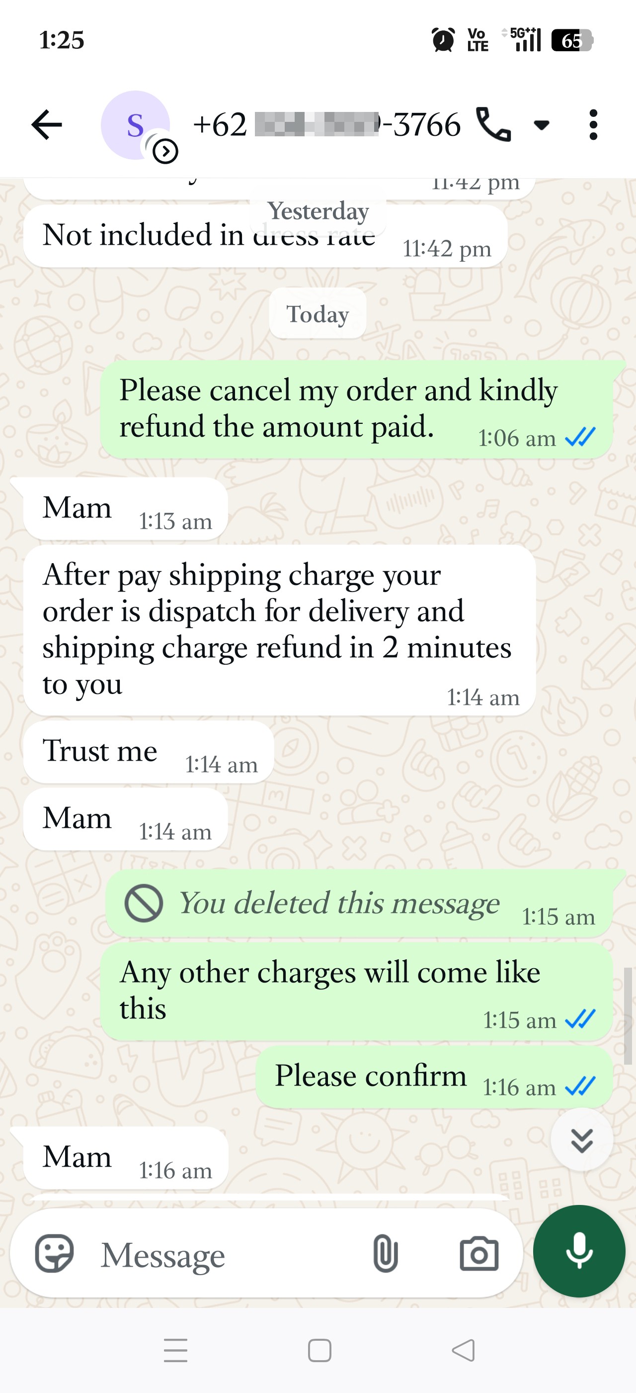 Online dress offer scam