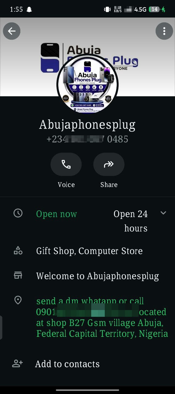 Scam Phone Vendor 