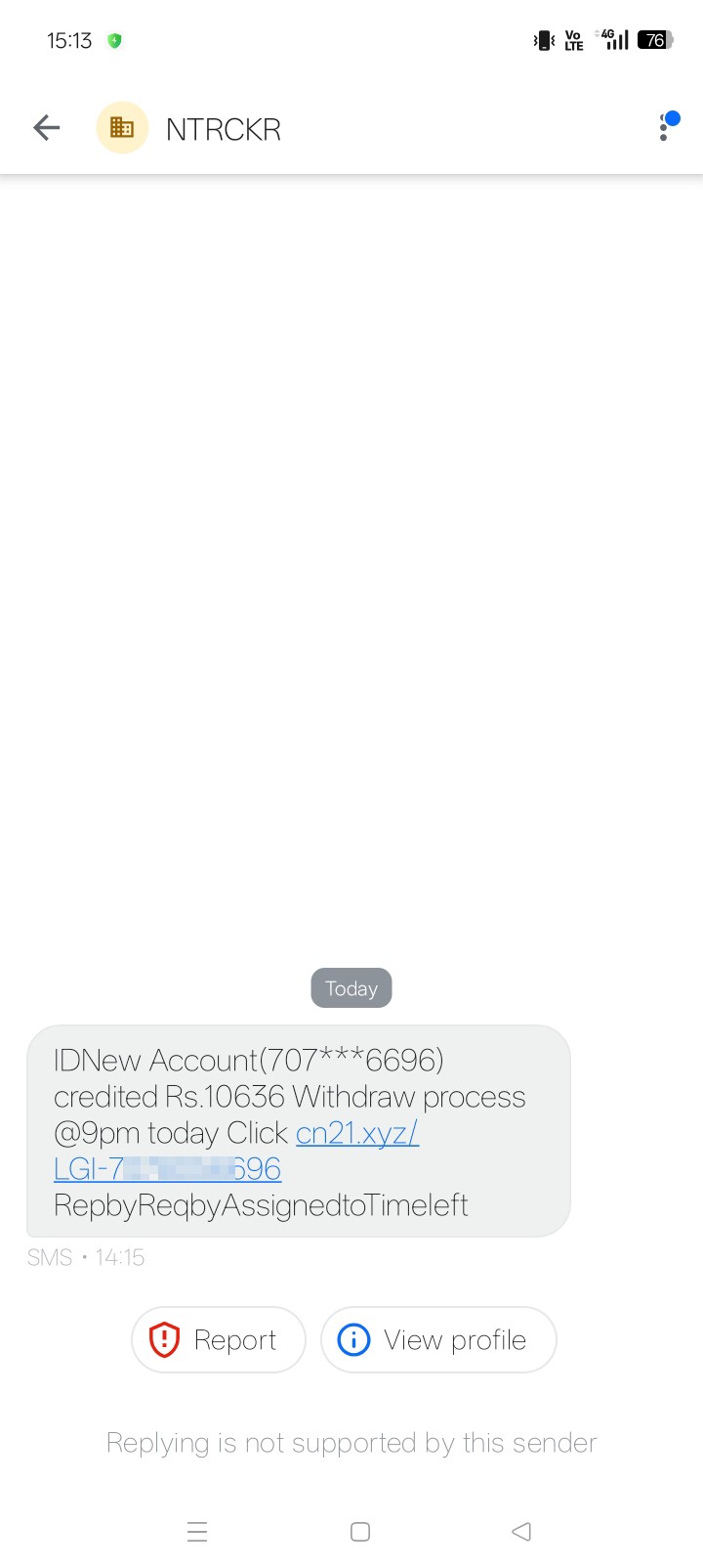 fake message