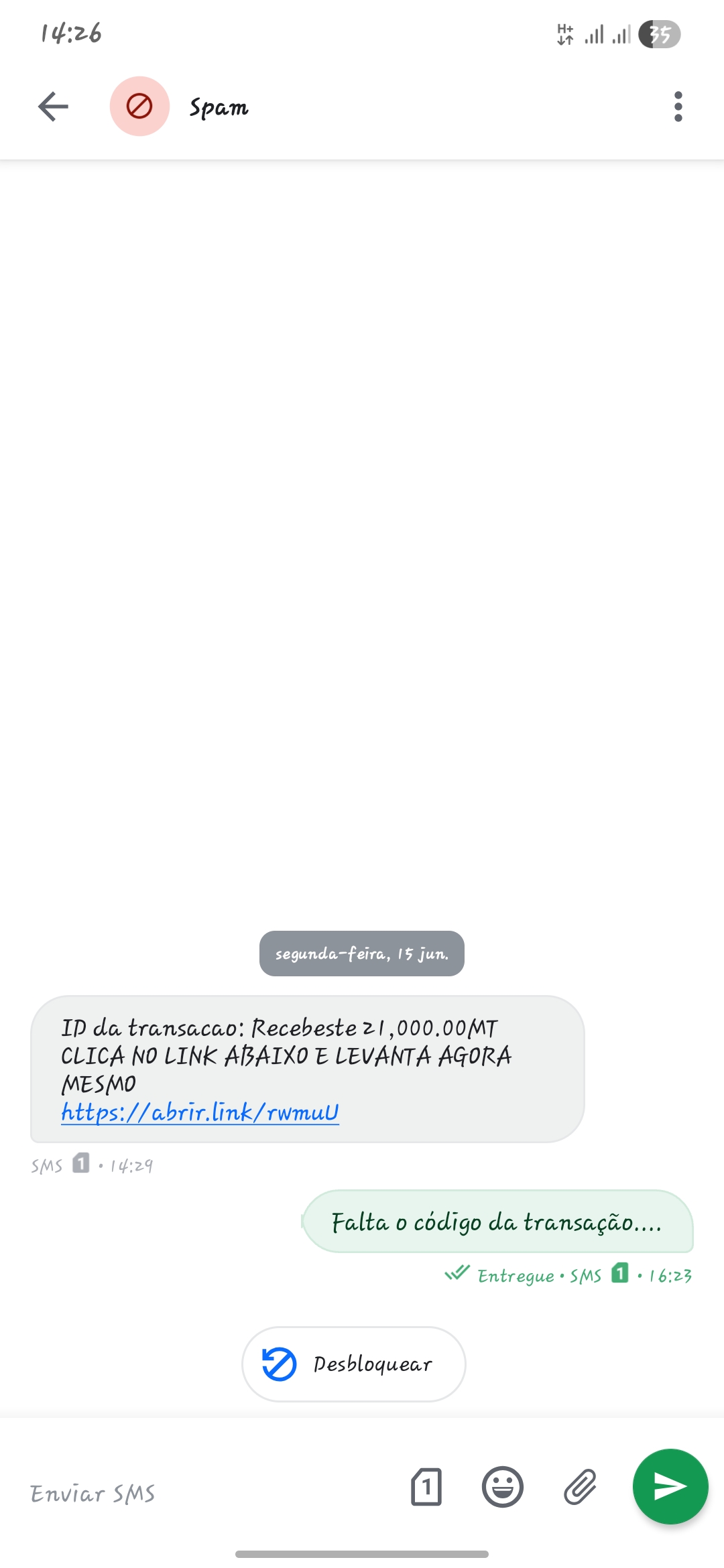 tentativa de burla frustrada