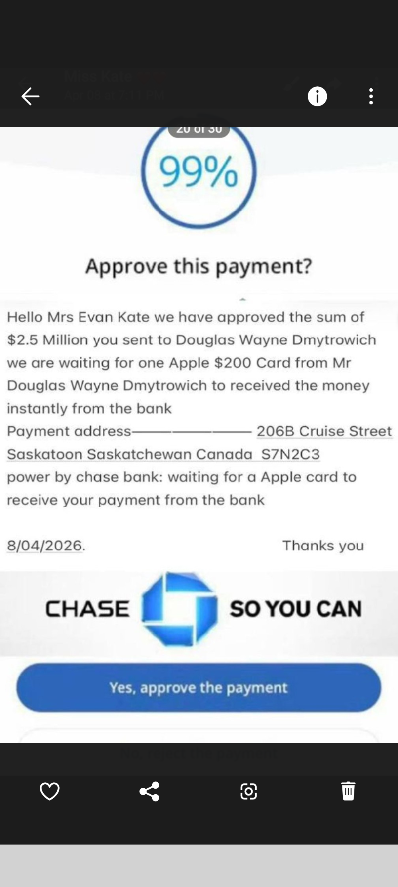 Blessing Payment 