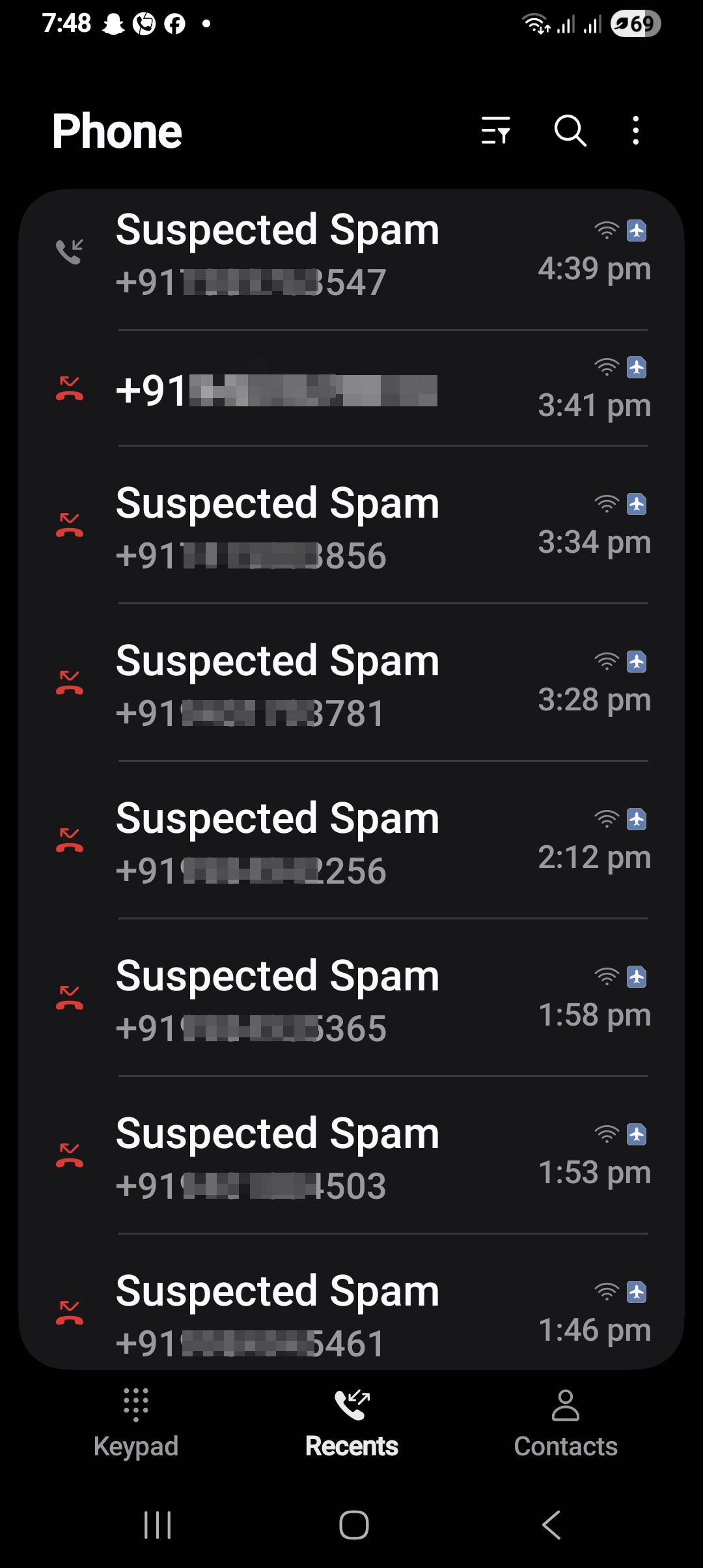 Stop all fraudulent calls on my number.