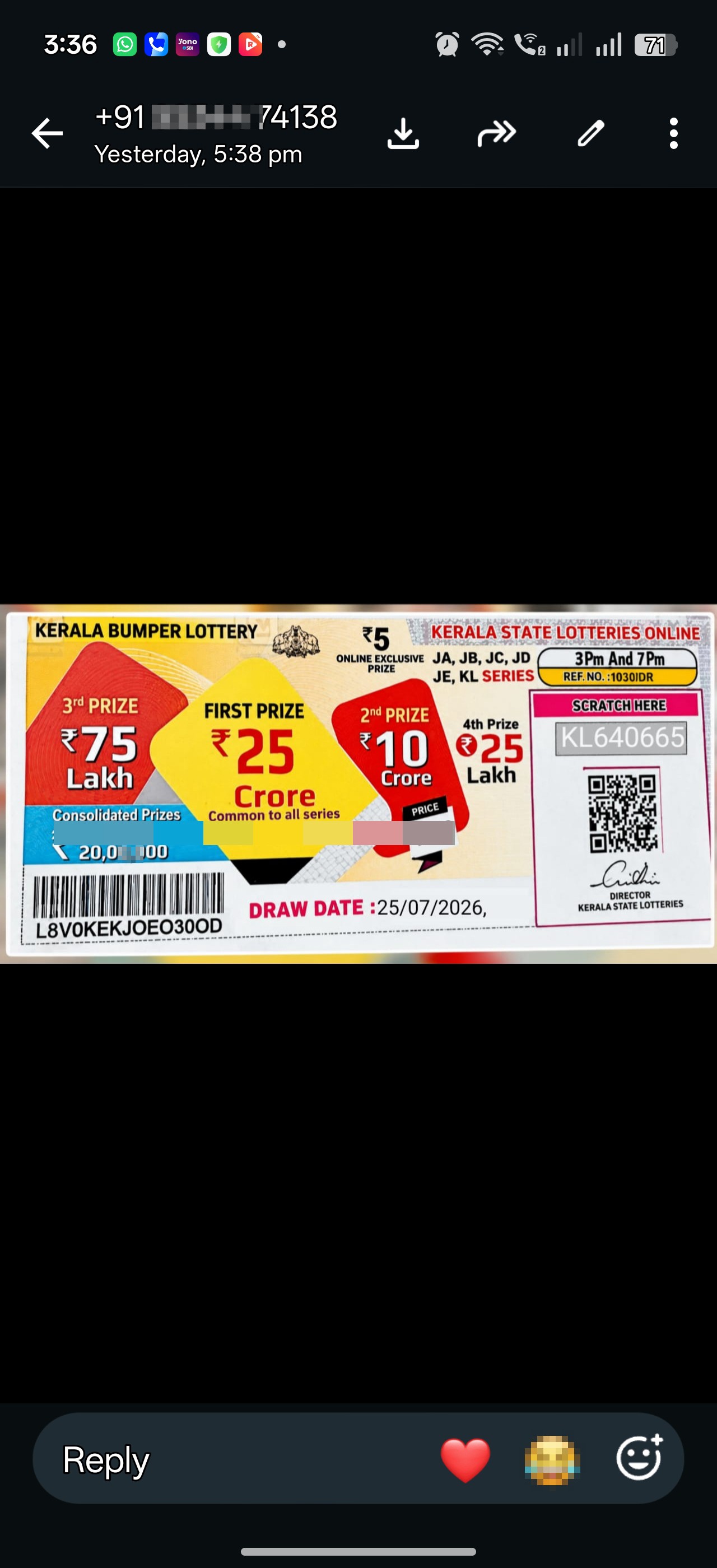 Warning: Fake Lottery Scam - image 2