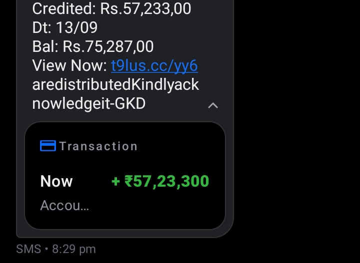 What is the message about?