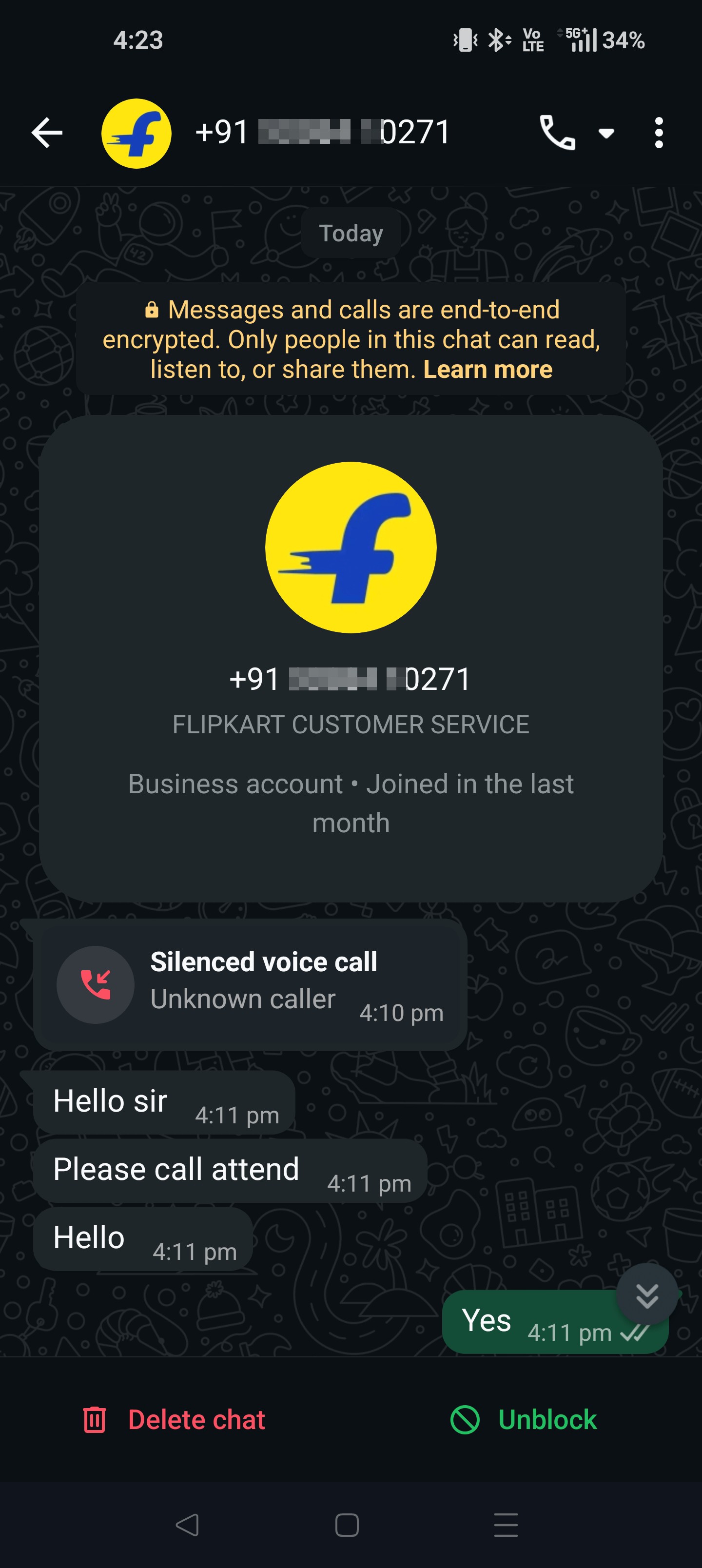 Fraudster as Flipkart Customer Care Executive 