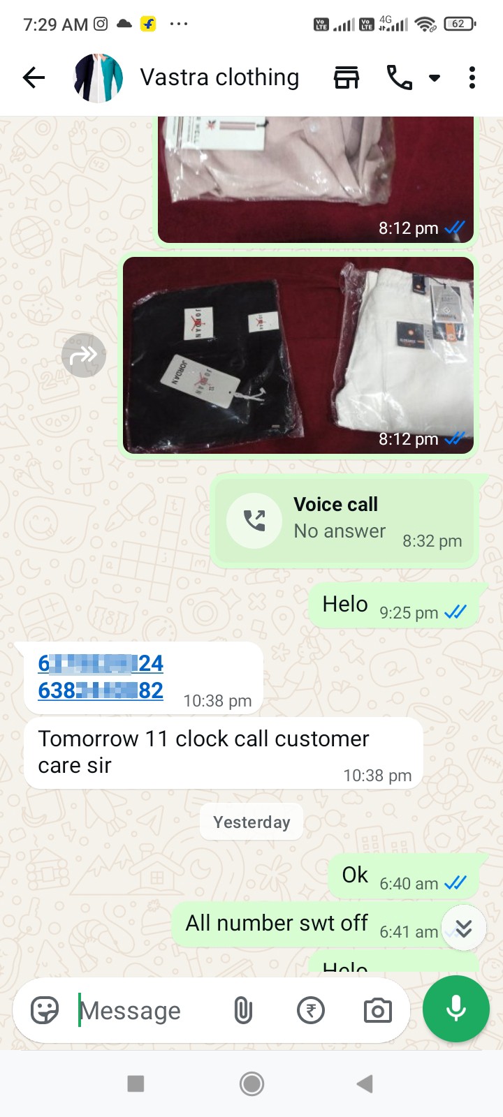 vastra clothing [PHONE] scam 