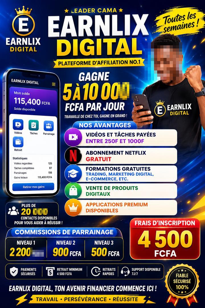 Family, look at this, is it true or false? EARNLIX DIGITAL