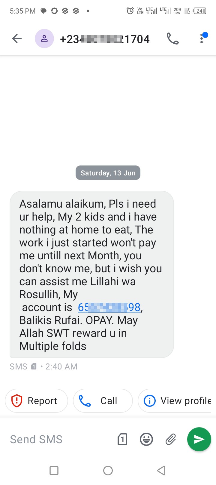 SCAMMER THROUGH SMS