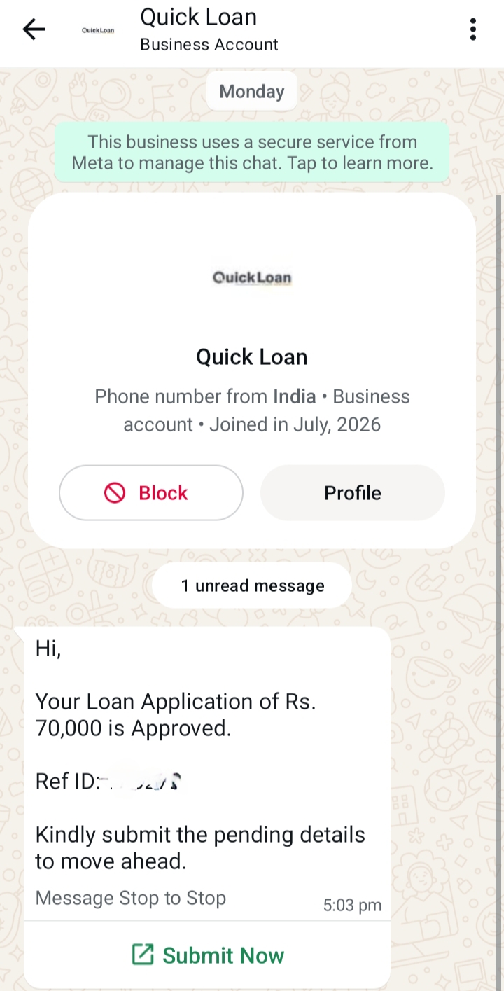 harassment loan messages