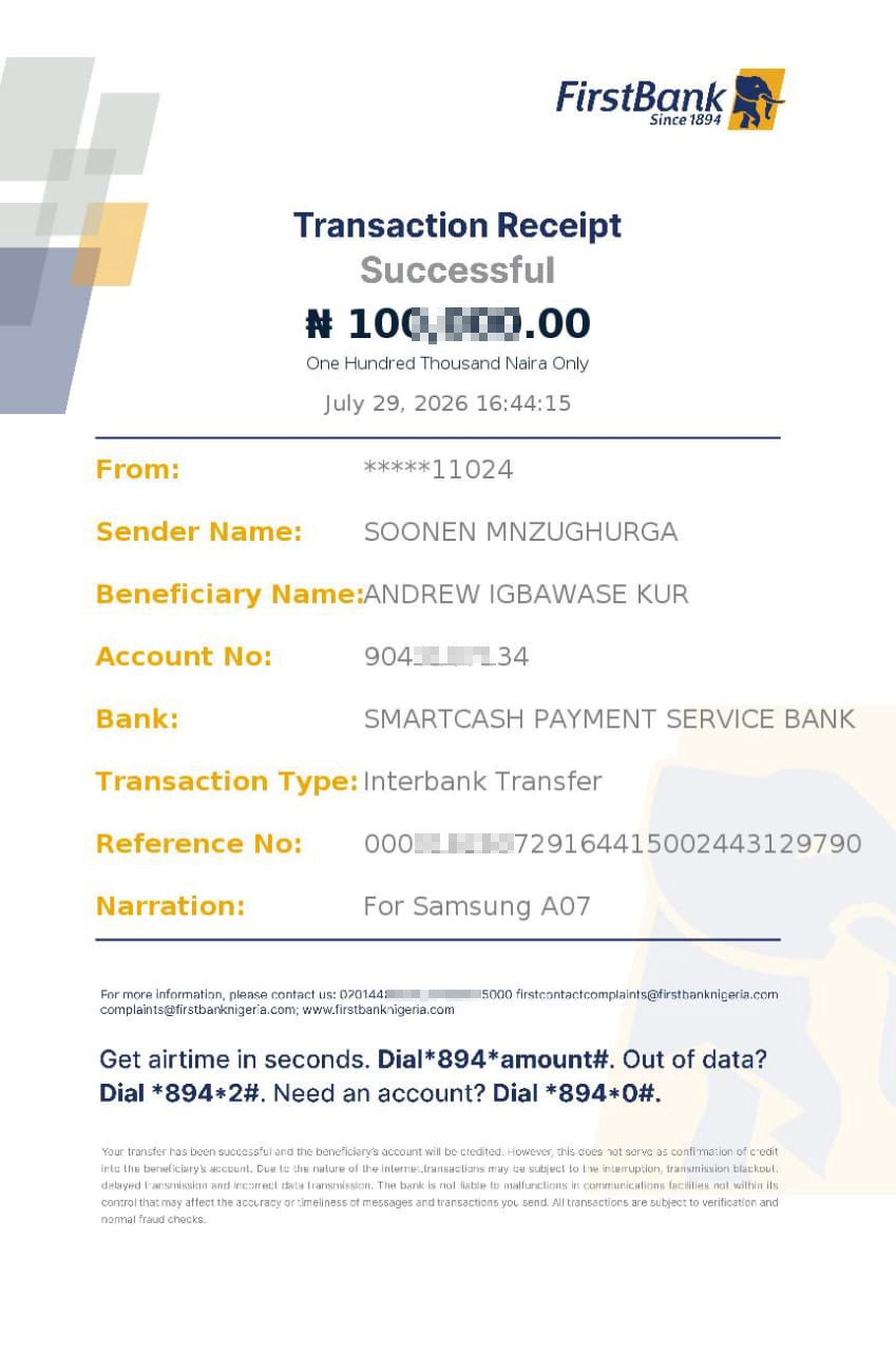 Scammer ANDREW IGBAWASE KUR