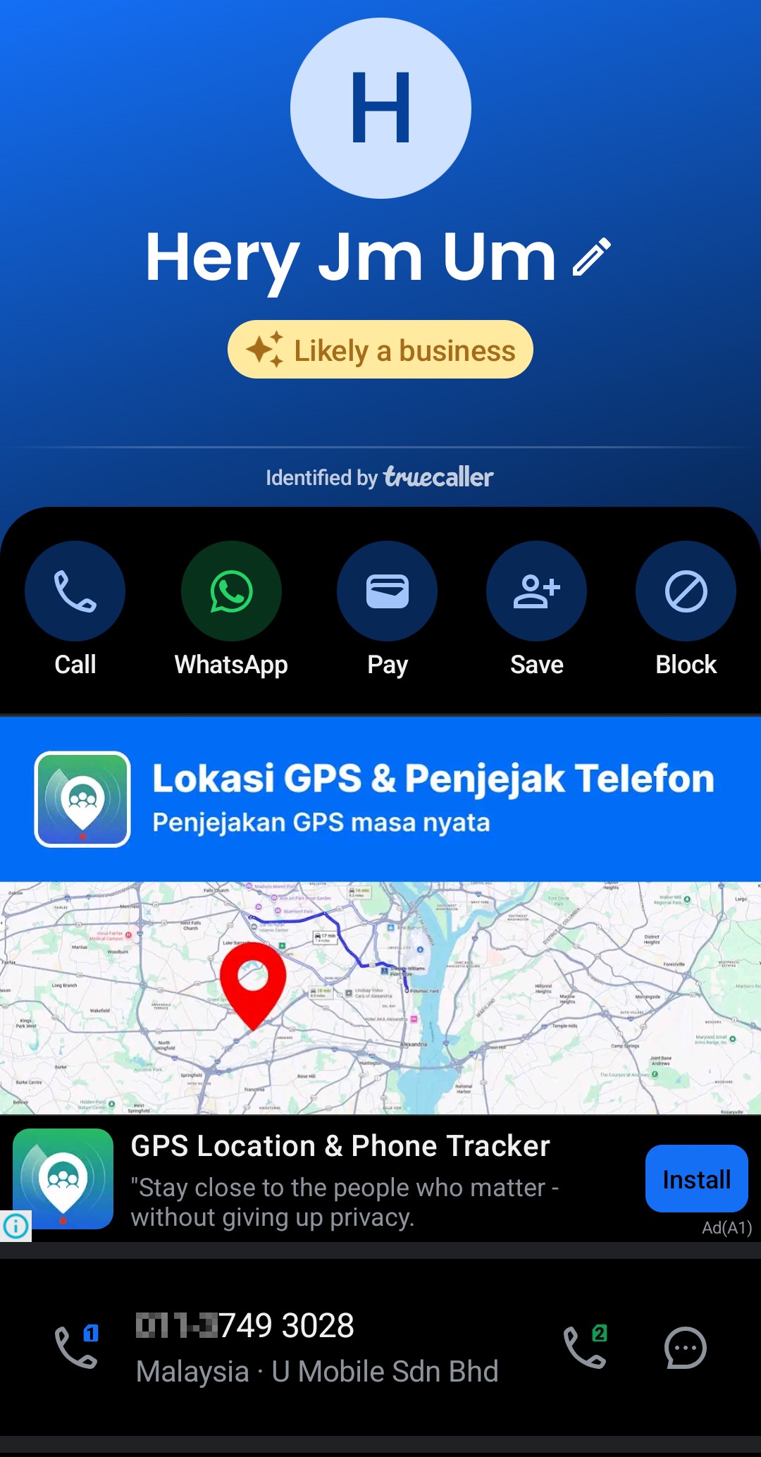 TnG Kuala Lumpur legit number?