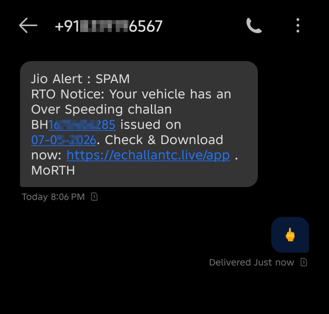 SCAM FOR OVER SPEEDING 
