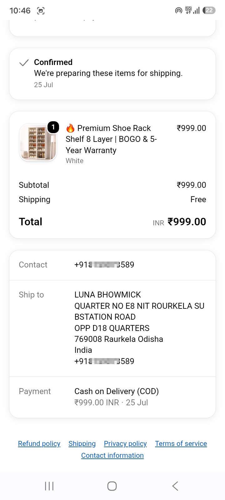 I PAID 999 to SHADOWFAX AND THIS WAS A HUGE SCAM