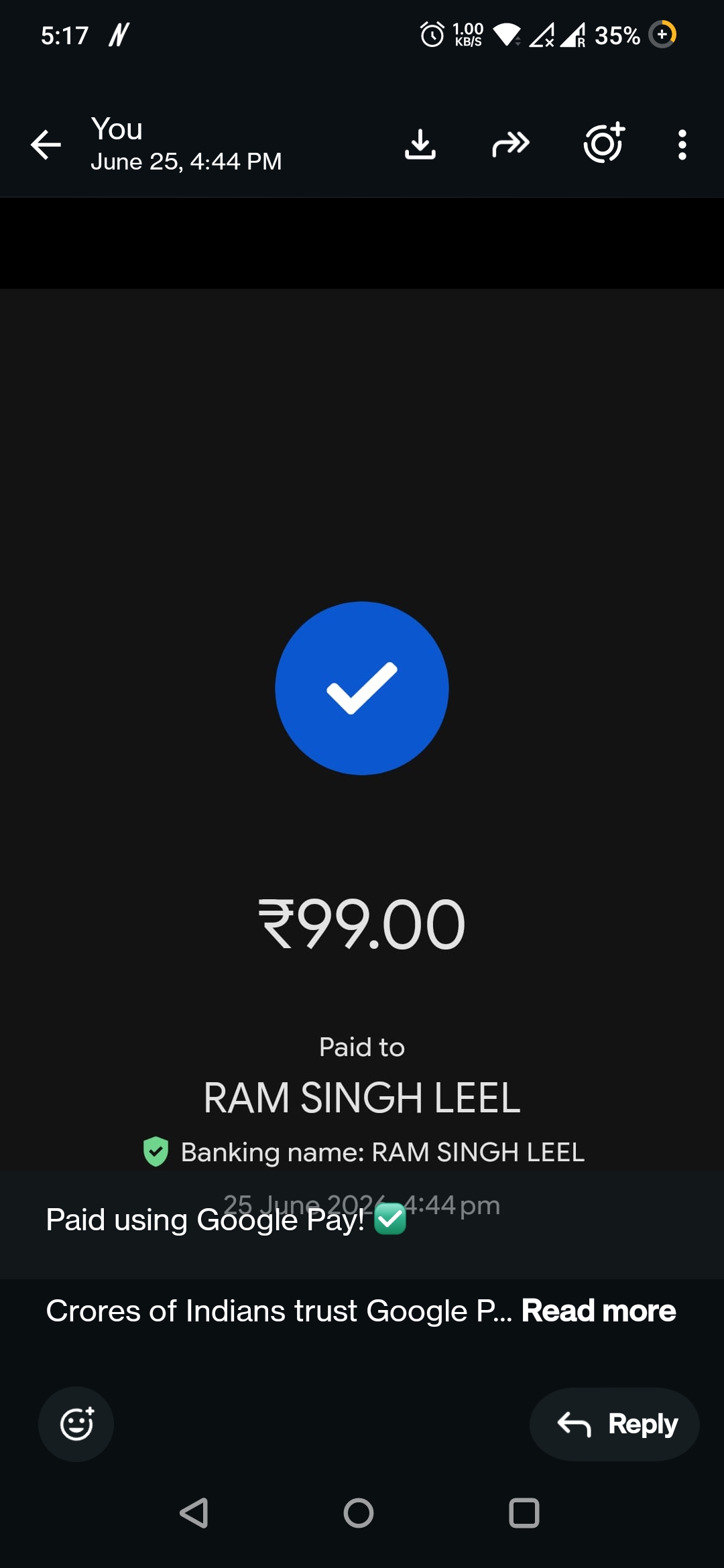 fraud transfer money scam  - image 3