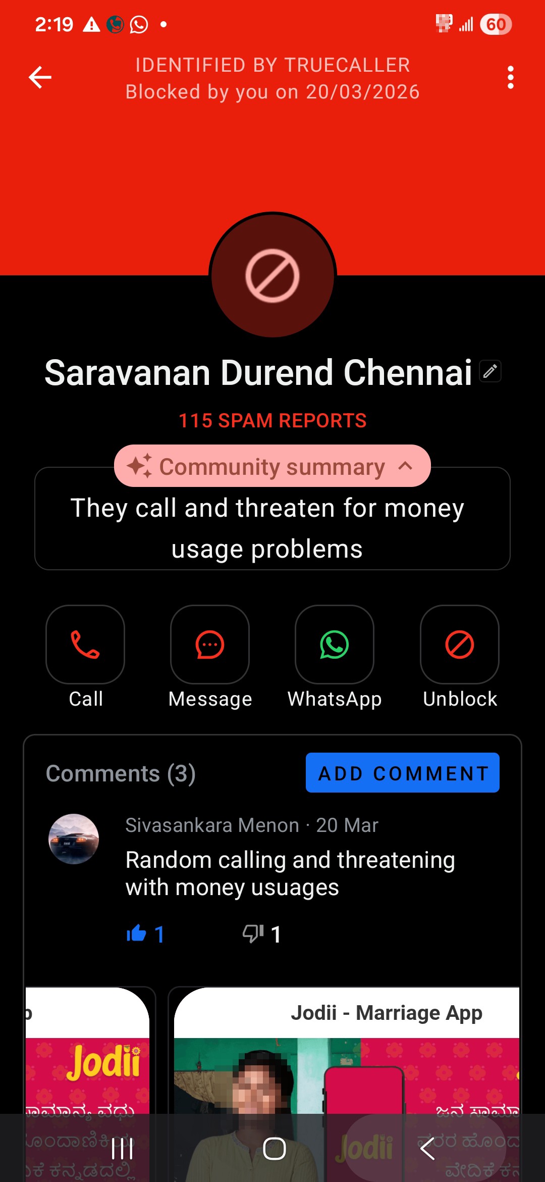 Money usage scam 