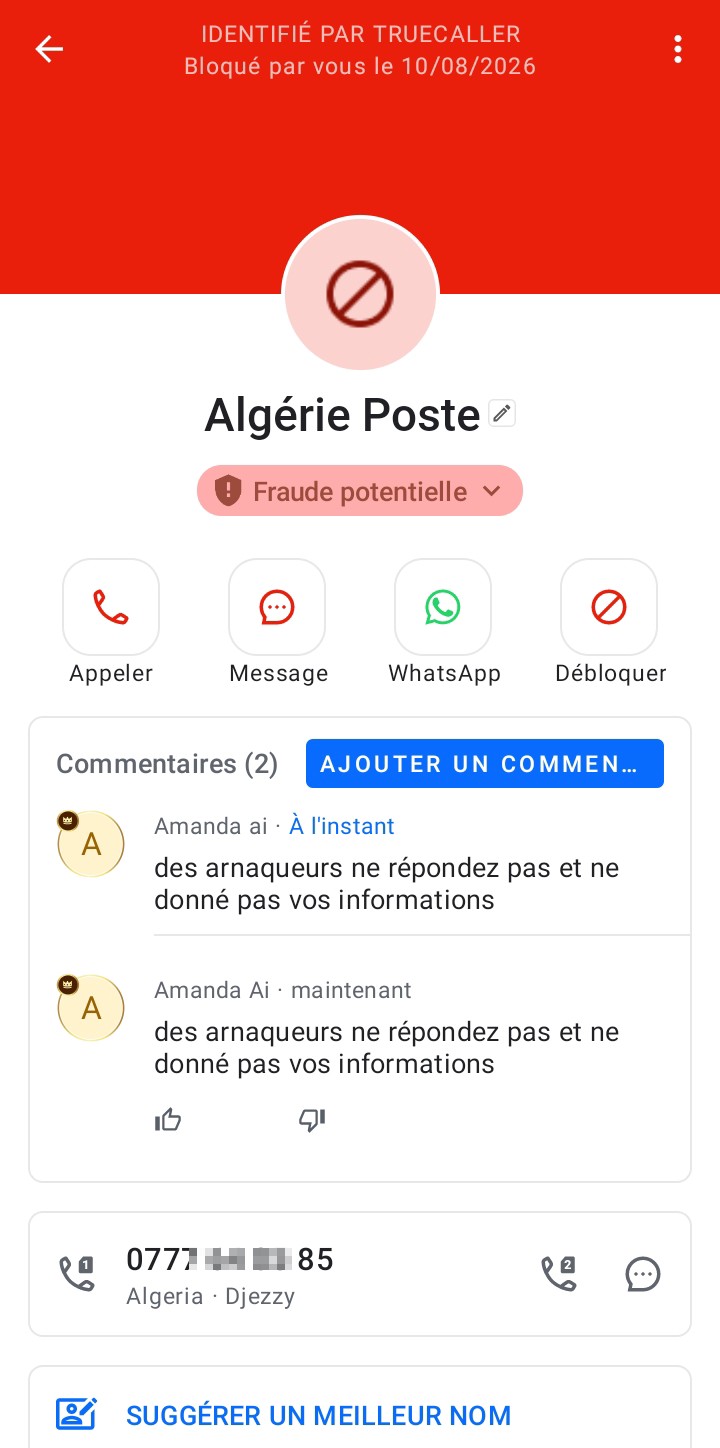 Algeria Post scammers