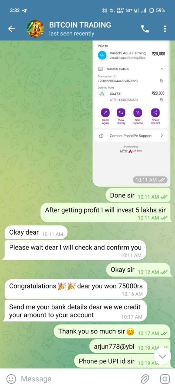  In telegram app they mesge me and told me about the income .. I believed and I suffered😭 - image 2