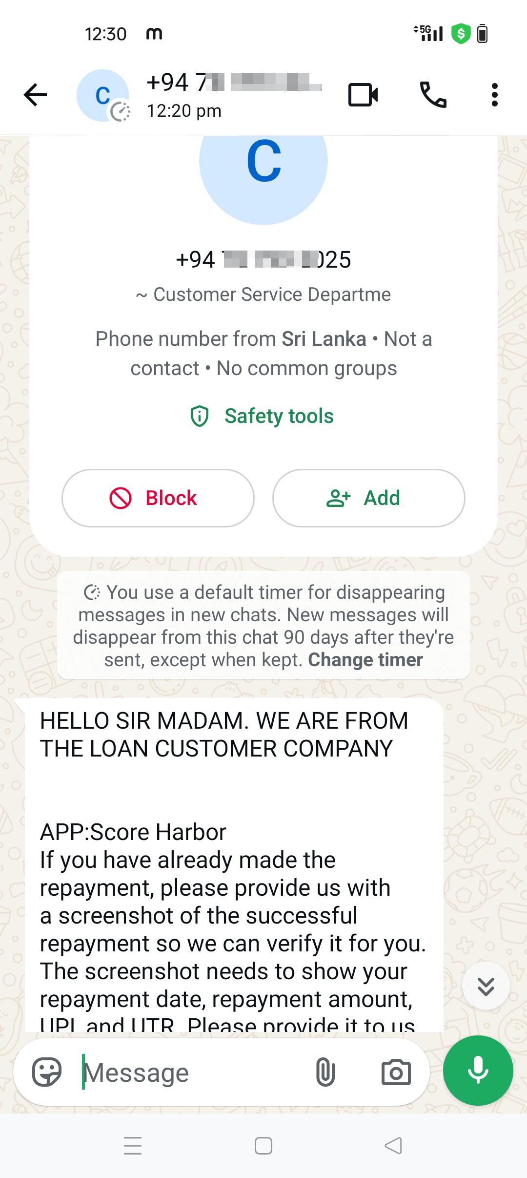 Fraud call, WhatsApp message is also sending message. - image 3