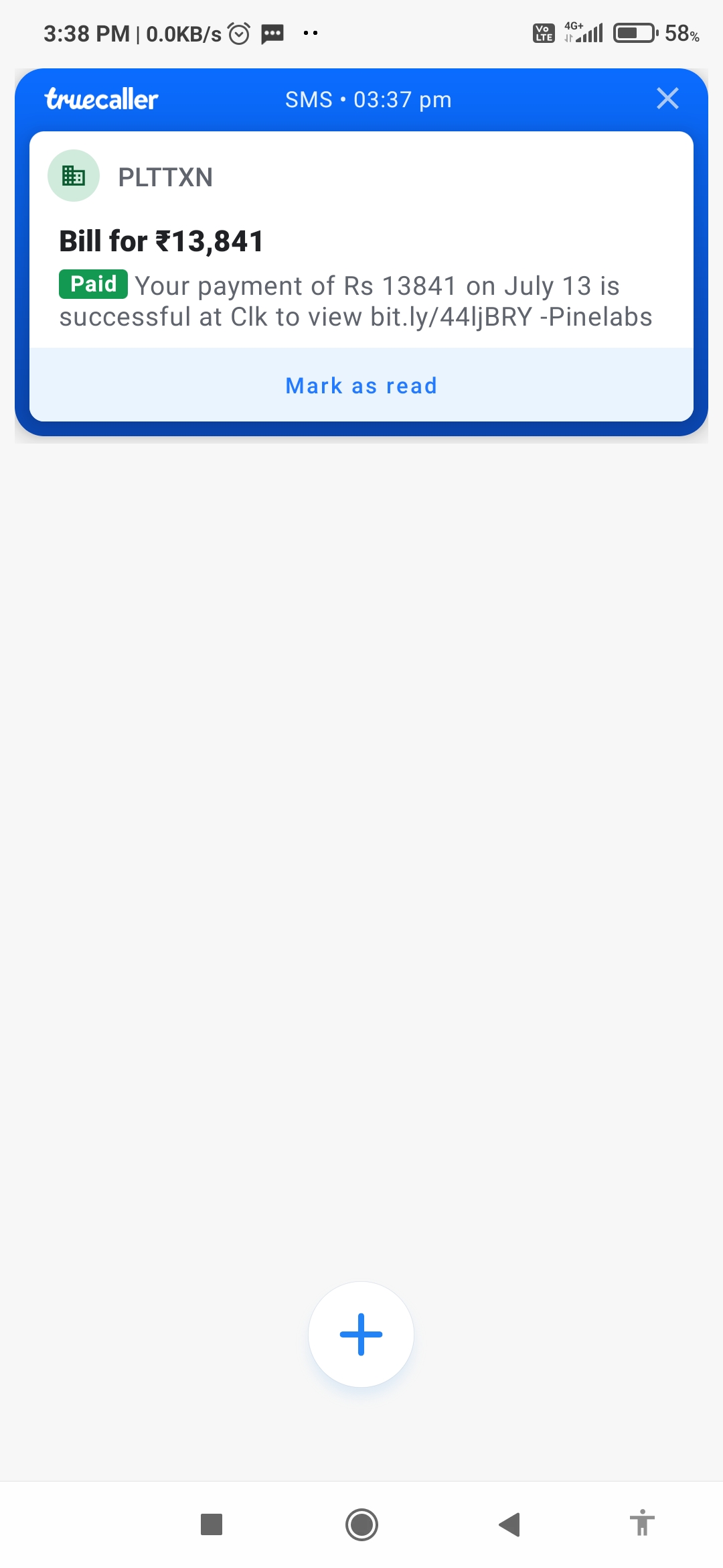 I thought it was a fraud so I didn't click on it and deleted it. 