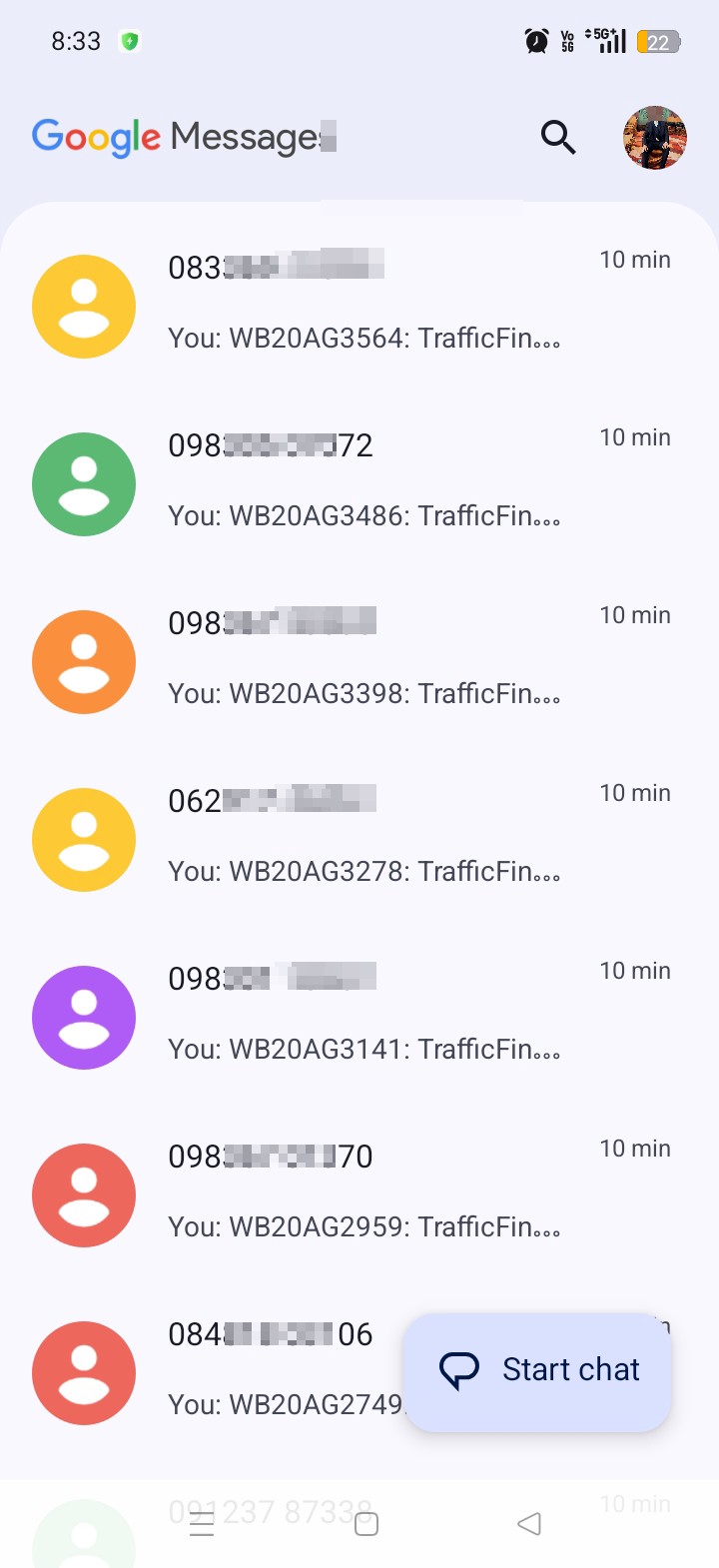 scam message someone send by using my number  - image 3