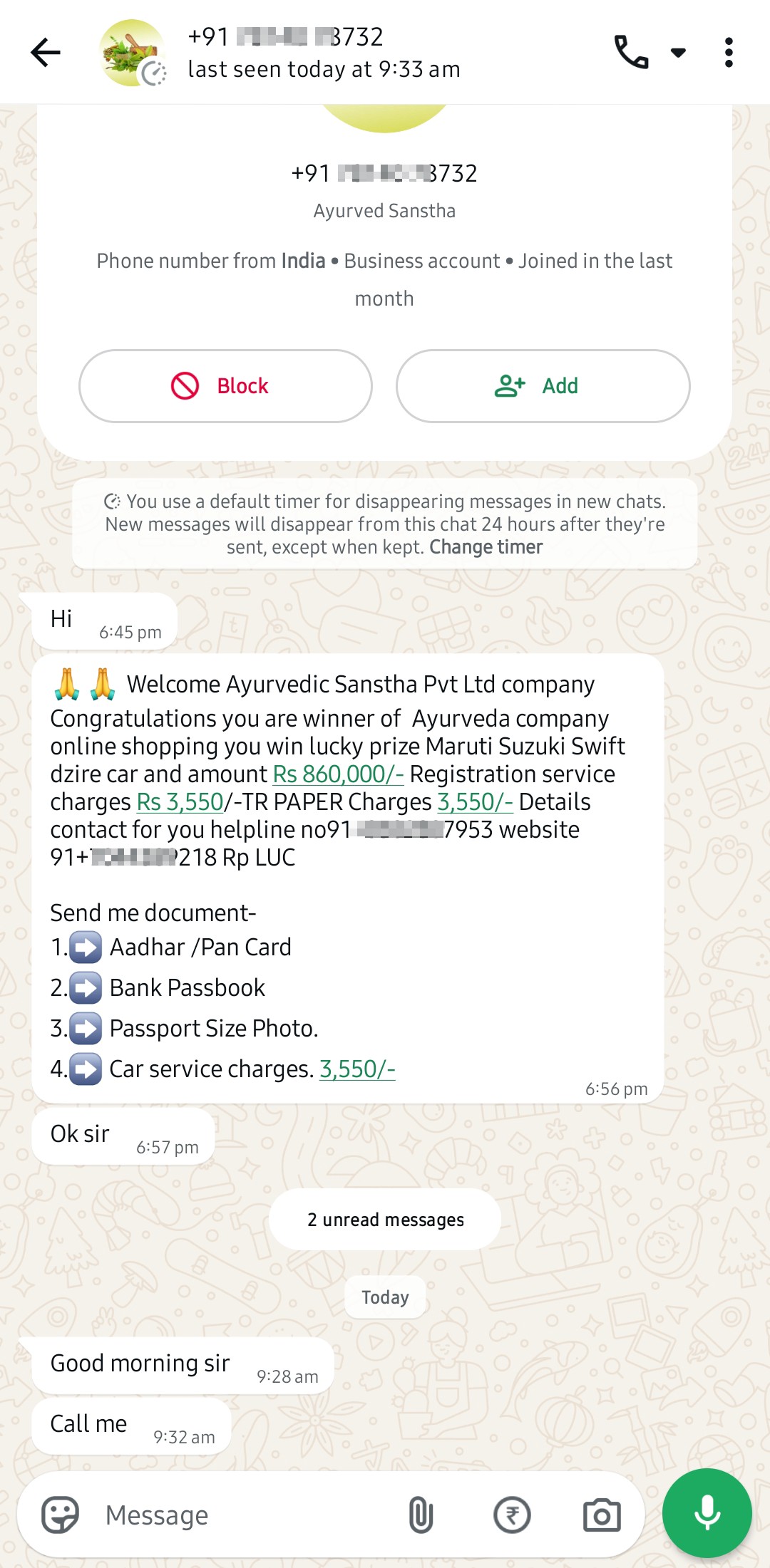 what's app scam 