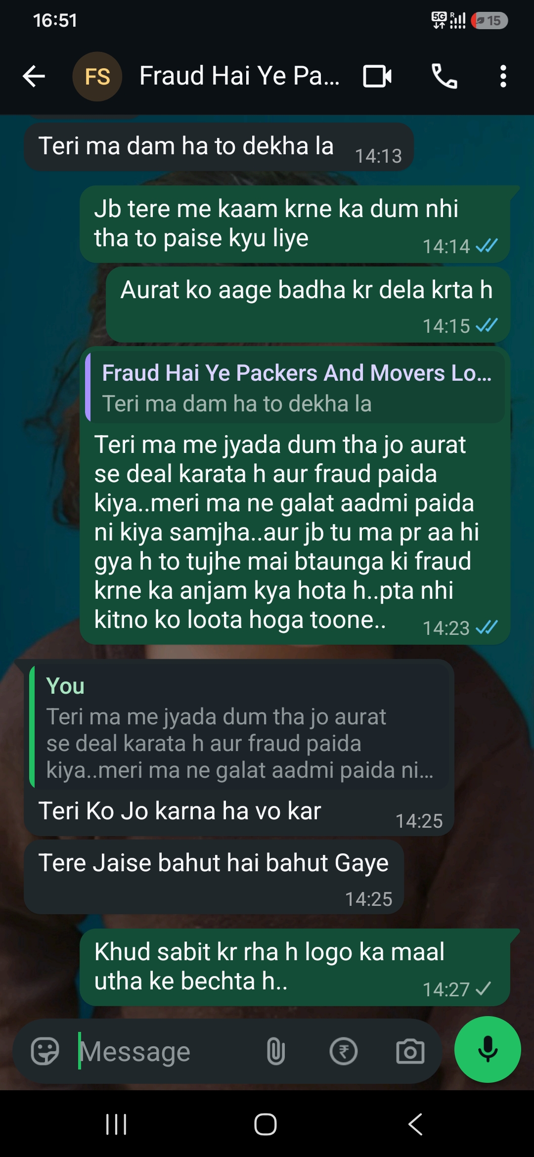 mo. [PHONE] - full scam on the name of packers and movers services