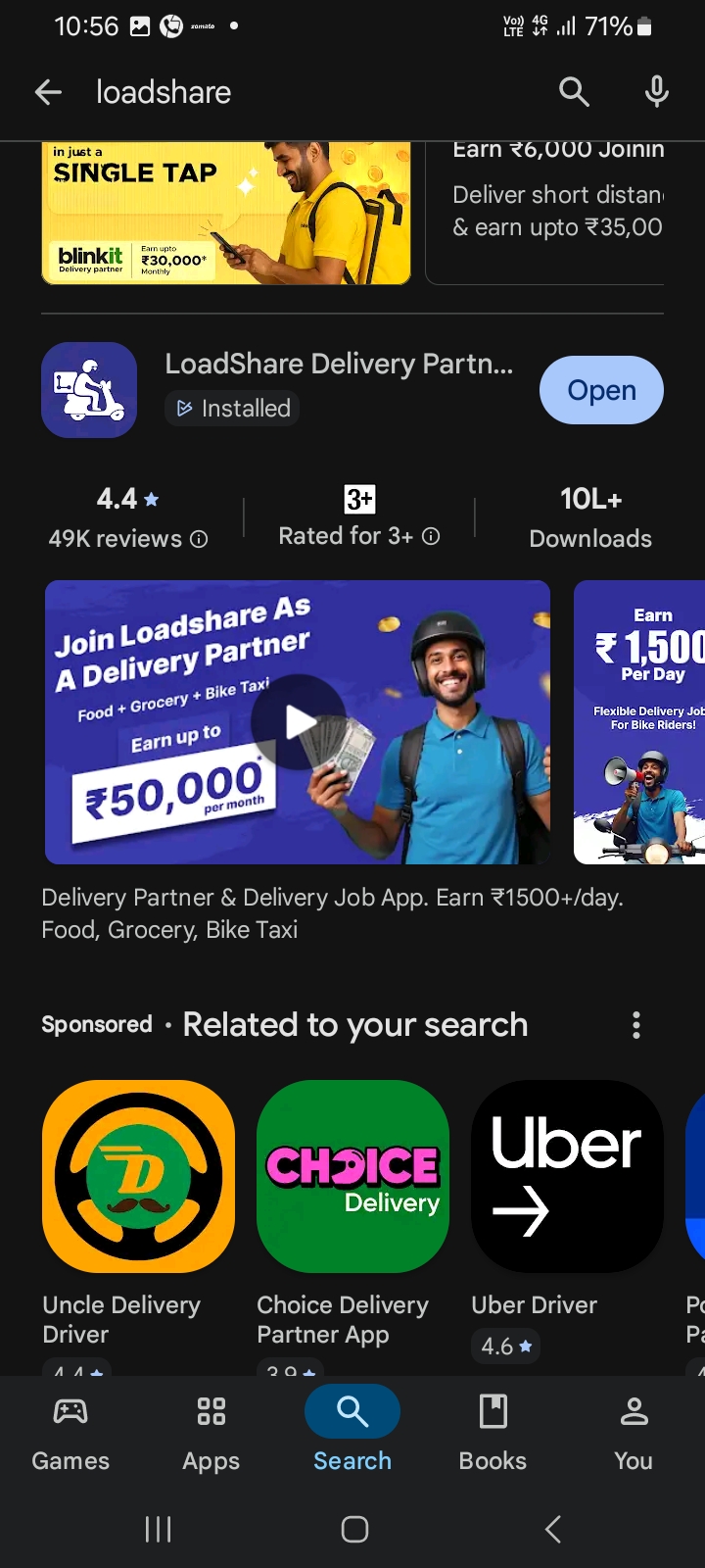 Load share Rider App Not installed  - image 2