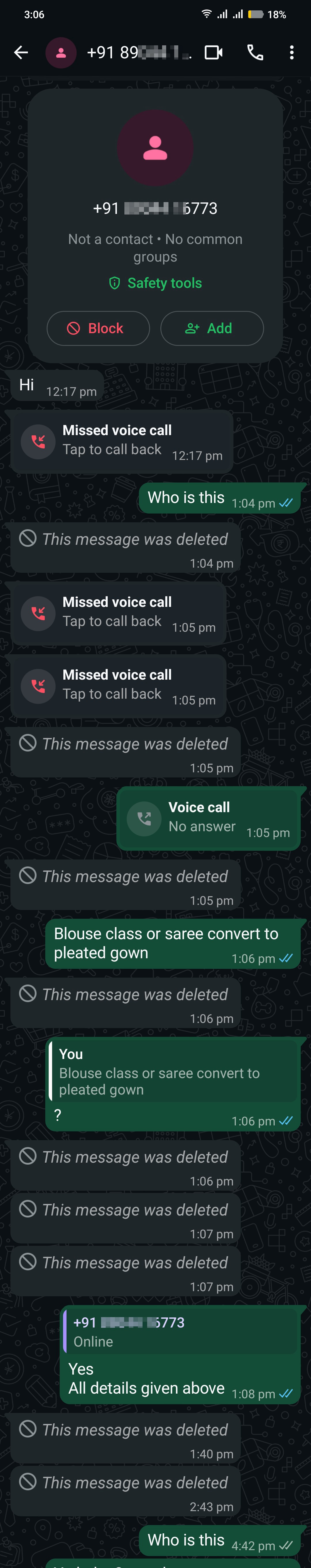 suspected fake payment claim.