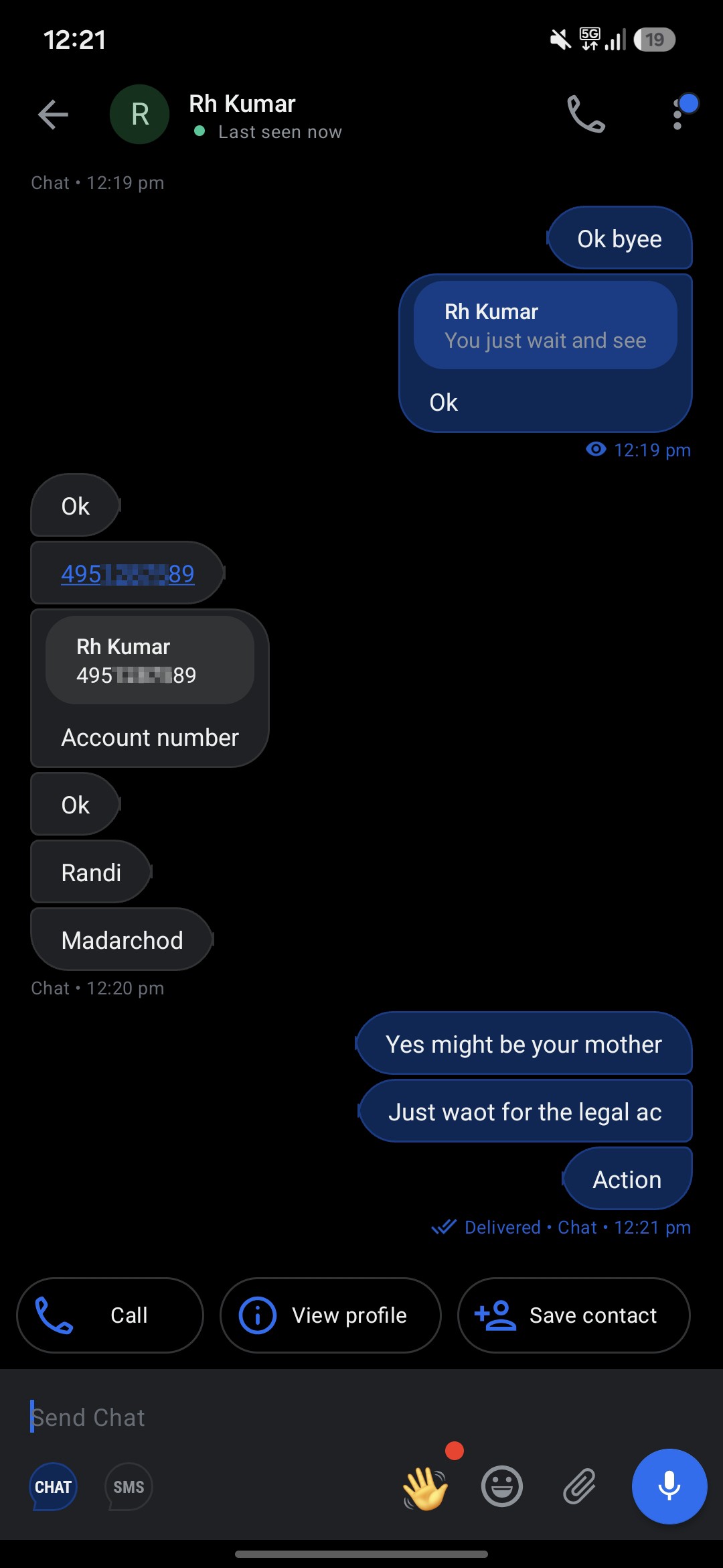 Loan scam from a Bangladesh number with fake threats and nudes