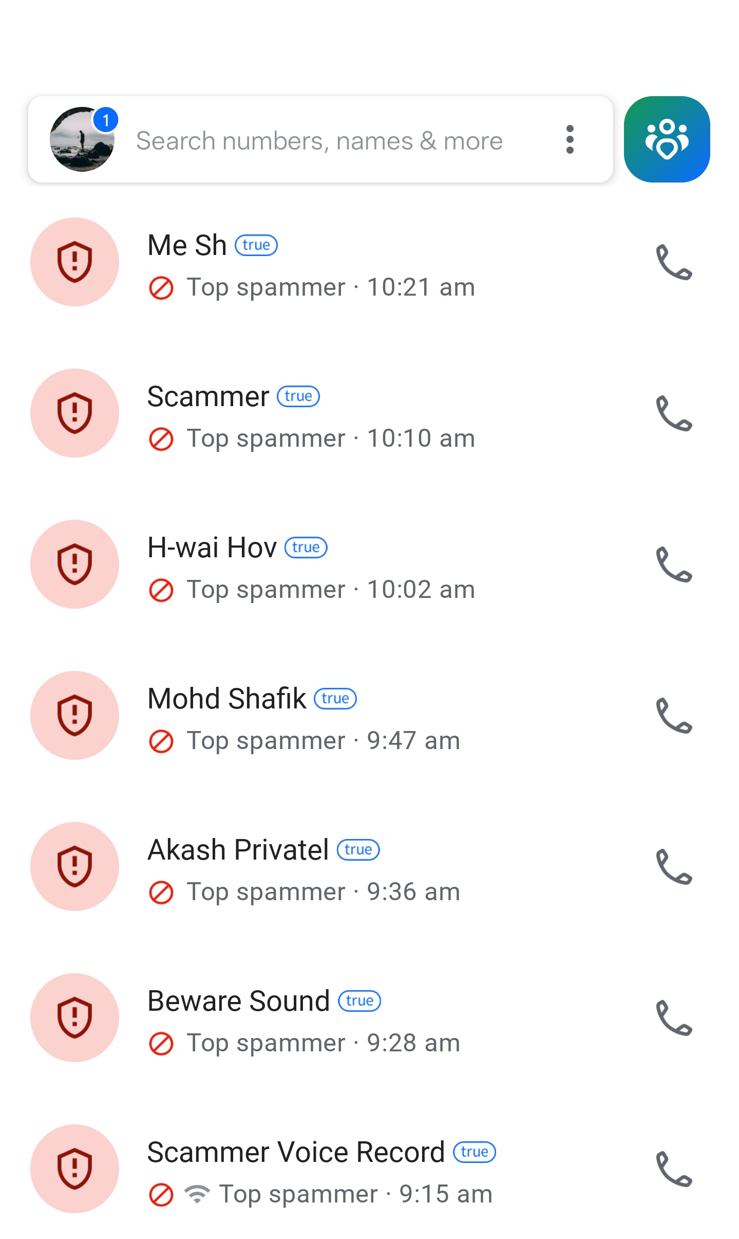scammer spamming