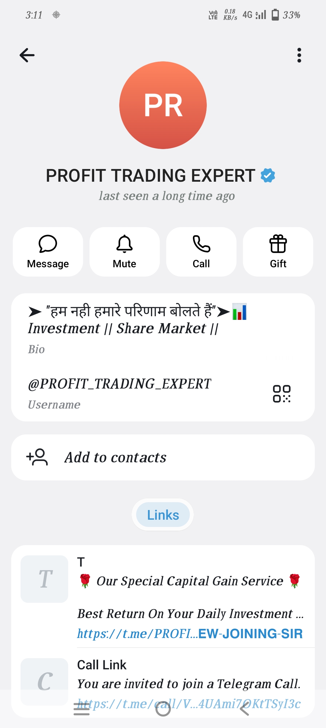 TELEGRAM SCAM PROFIT TRADING EXPERT 
