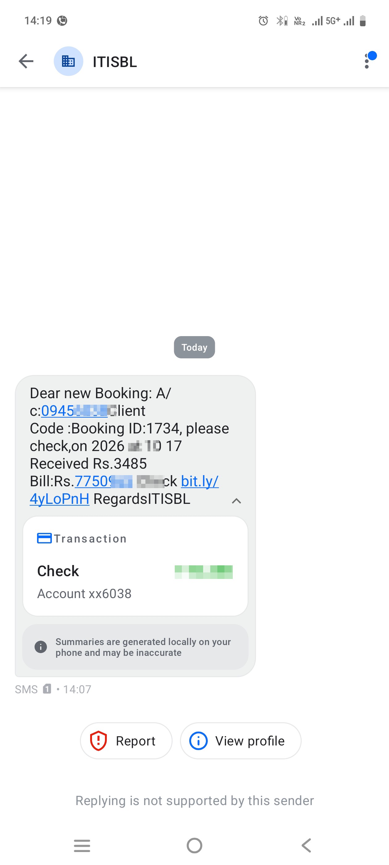 got this msg and even I check my account no fund has been credited this is a fraud be save n secure