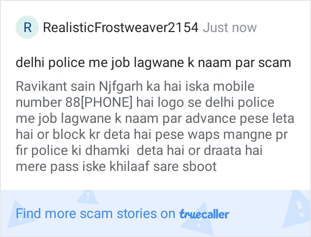 Fraud in the name of getting a job 