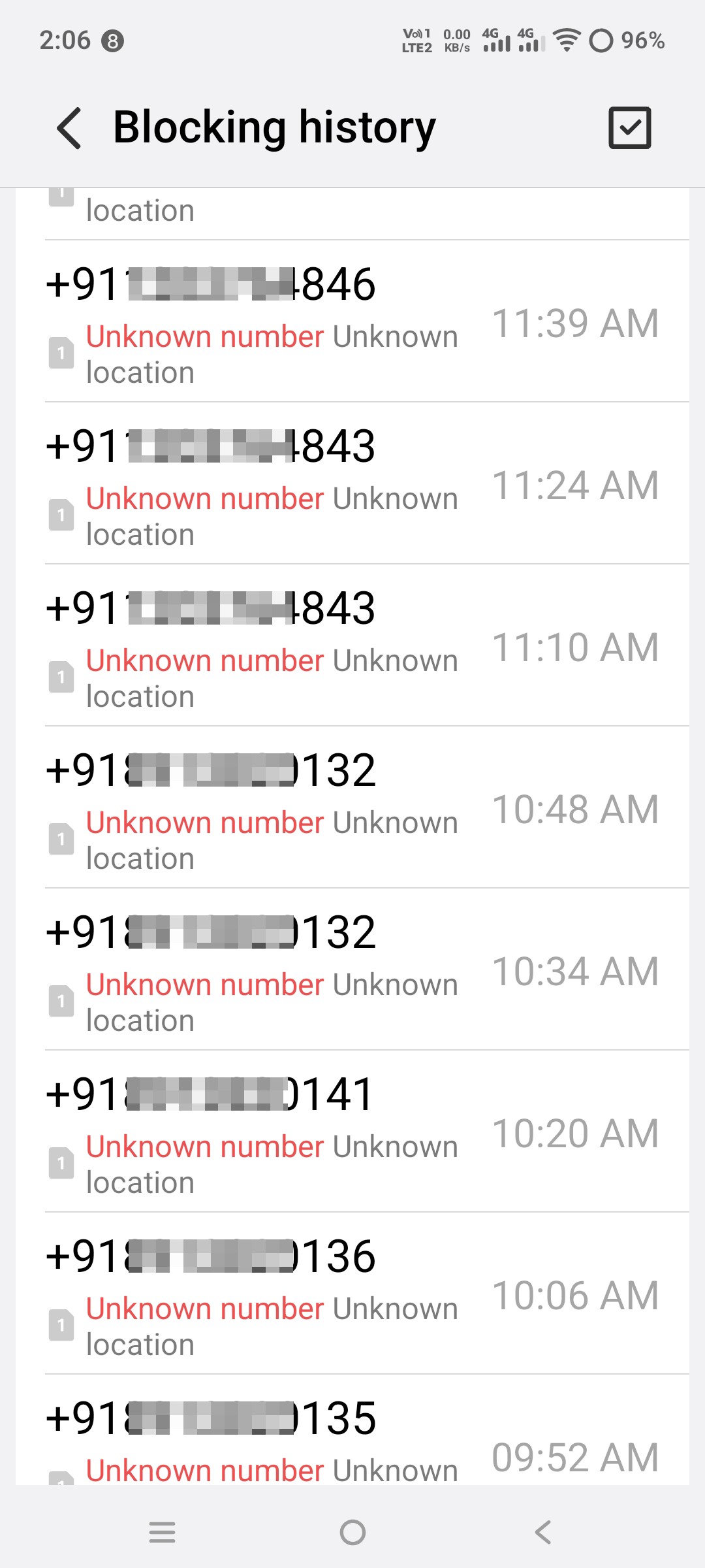 take action & block call  [PHONE] series & 891382 series haresment call recording comes everycall - image 2