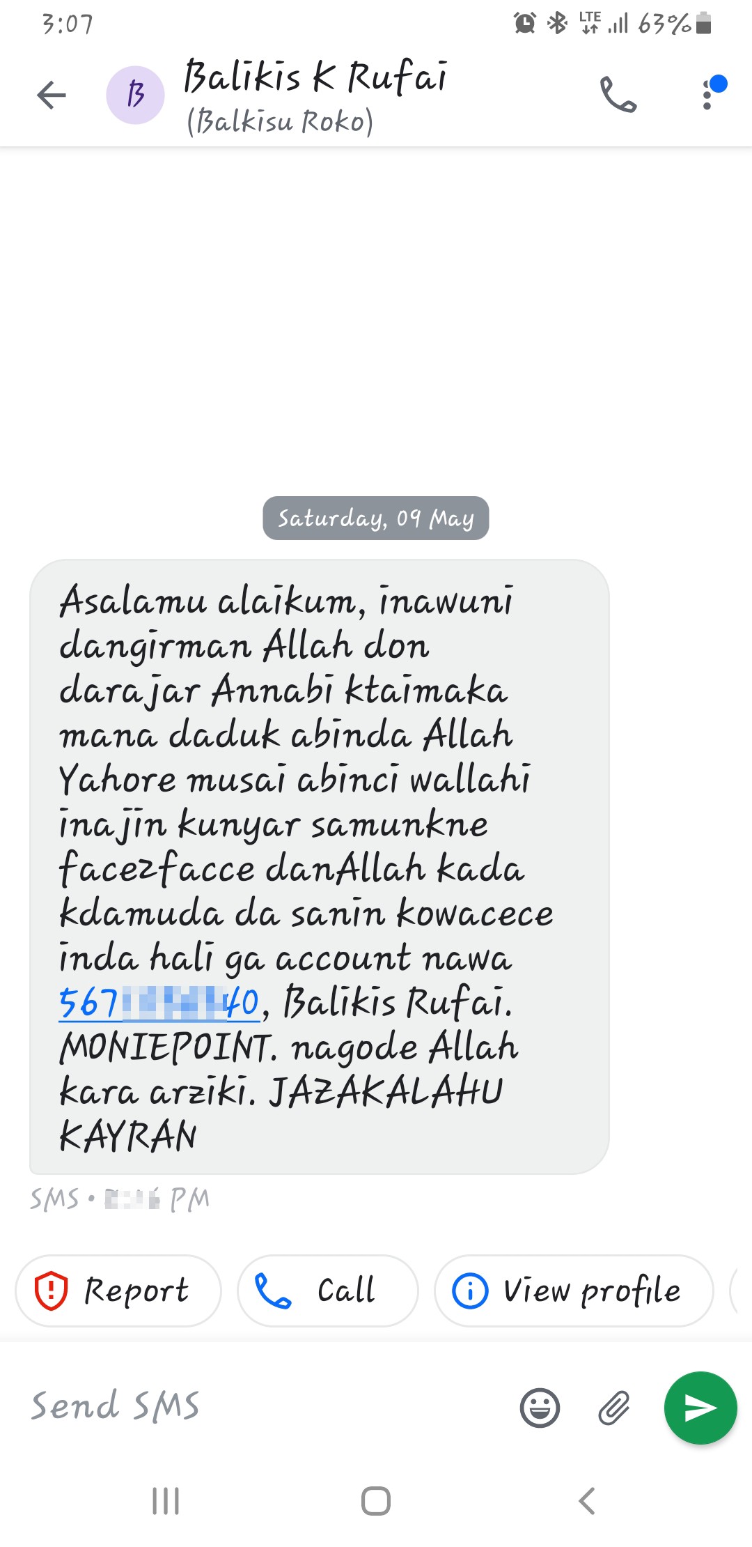 BEGGING SCAM METHOD