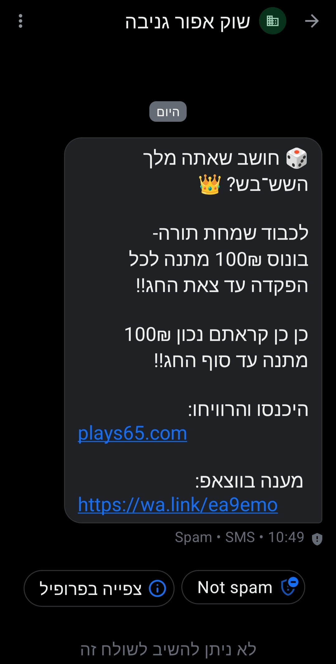  New scam /הונאה חדשה 
