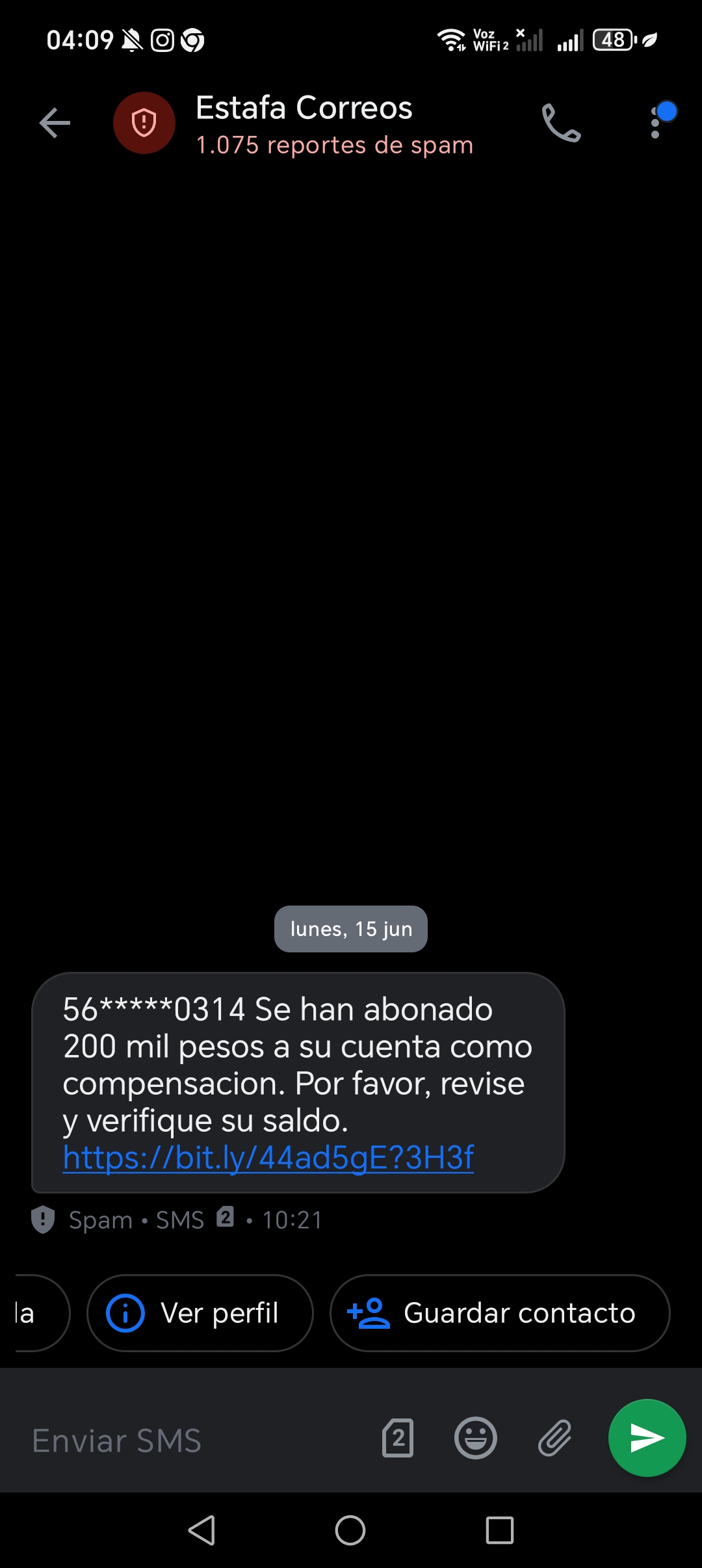 estafa chile