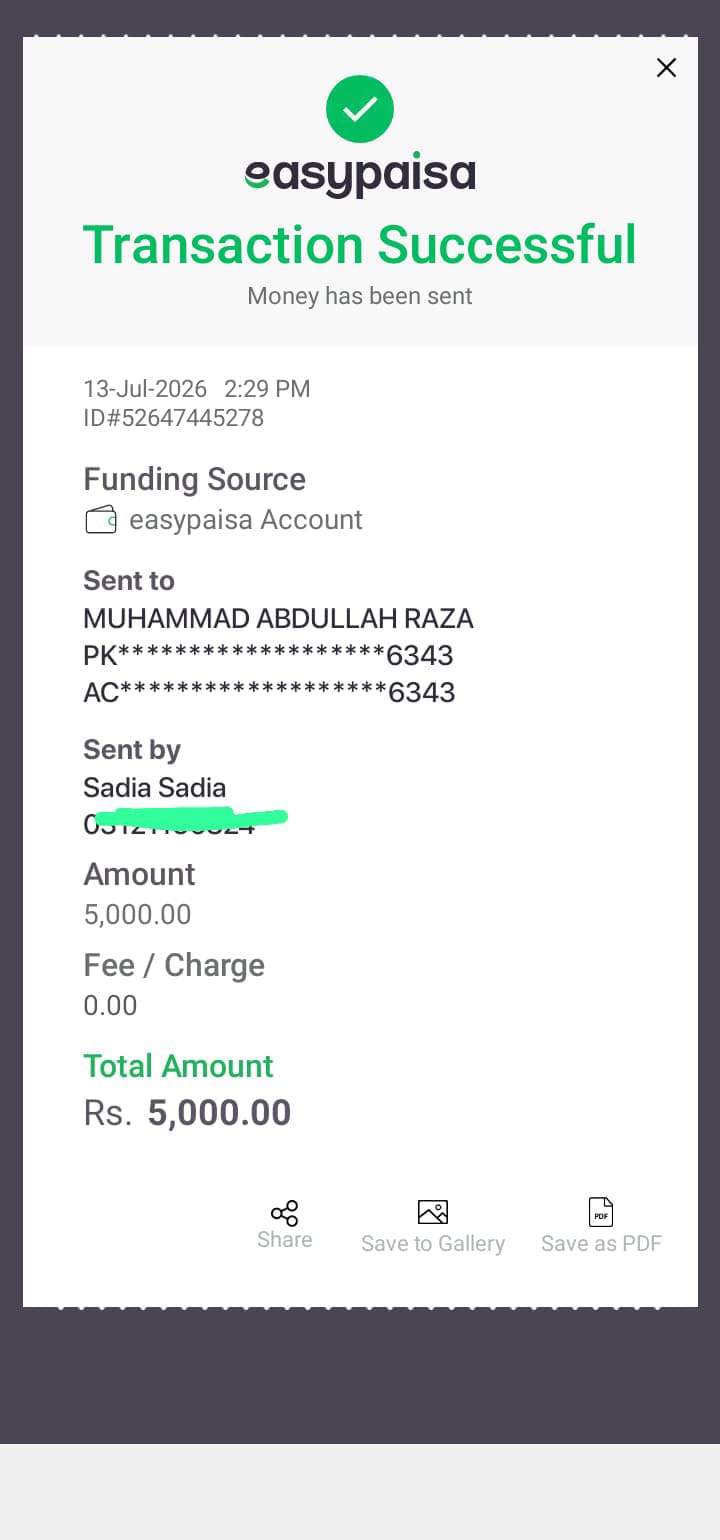 More Easypaisa num se UBL Account m Transfer Huwe hen Psise - image 3