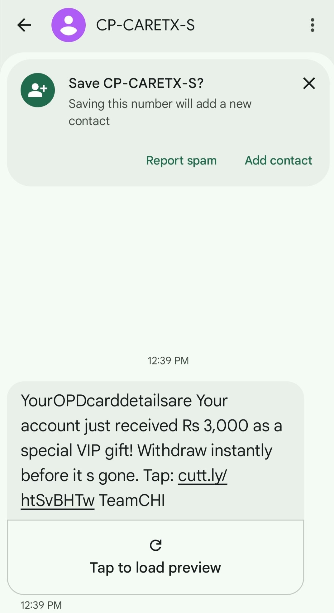 scam message 