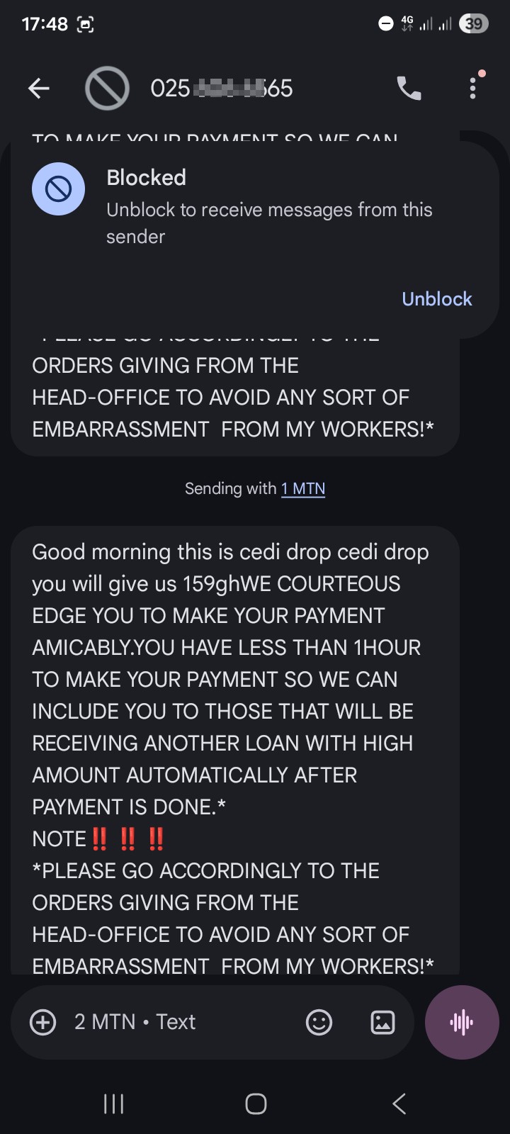 Loan app harassment with threats and calls to contacts