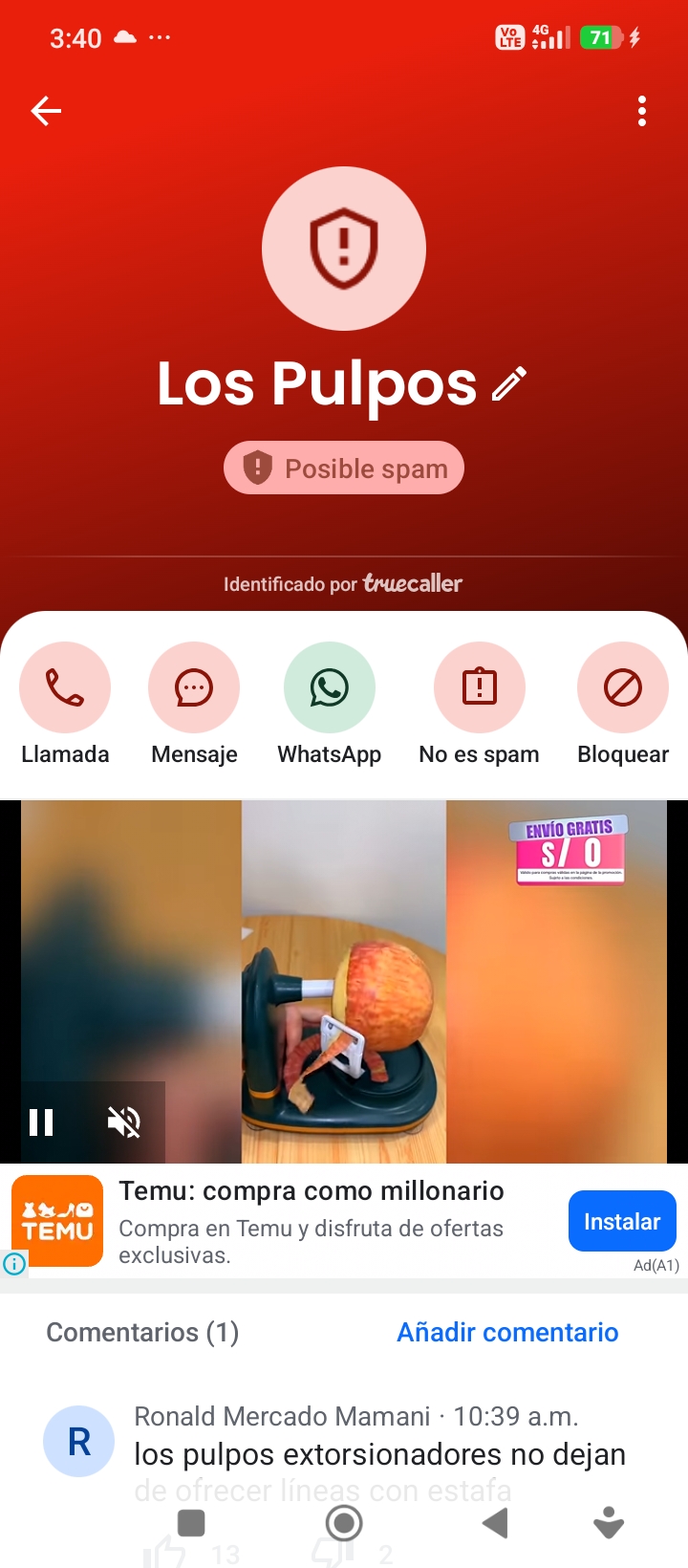 Can I believe if this is a scam or if it's Entel calling?