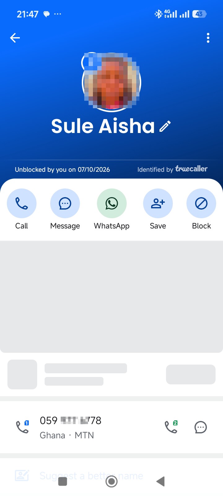 please help me is she a scam, she said I have been calling her while I haven't done it 