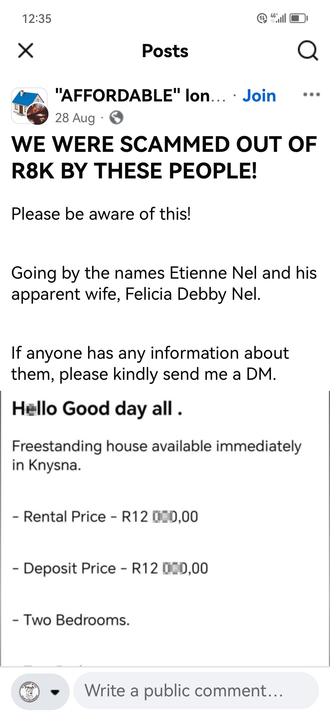 Be Vigilant of these Scammers. 