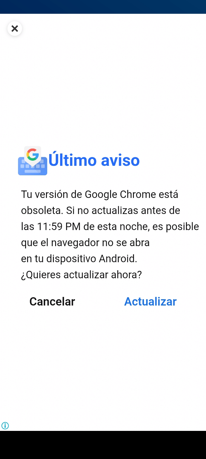 update scam