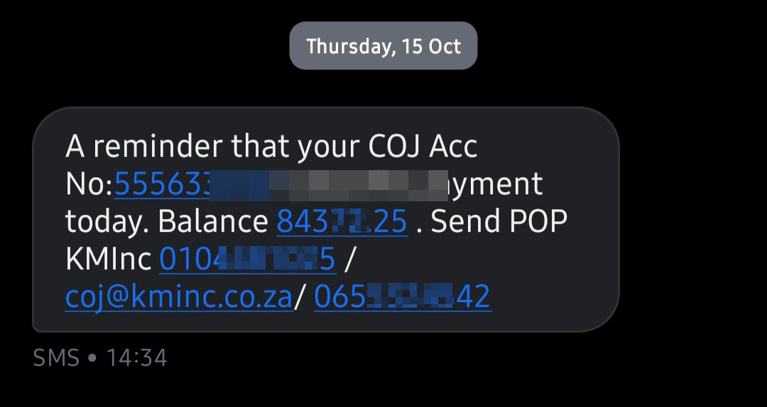 City of Joburg Scam